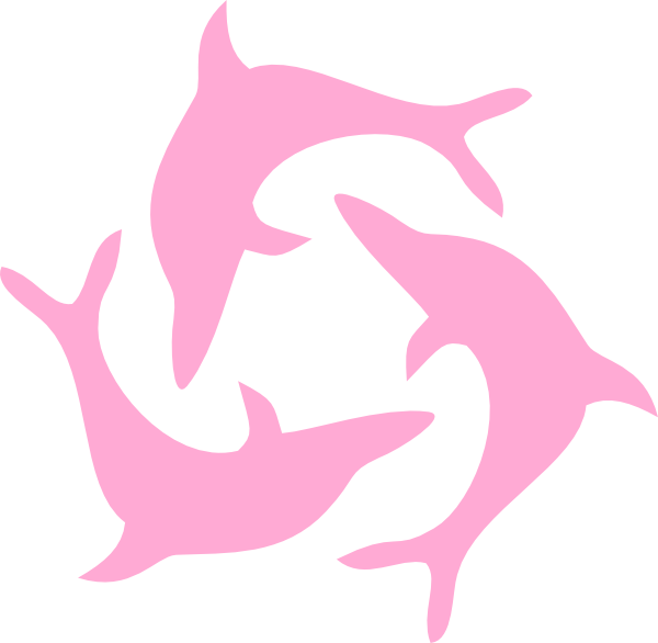 Dolphin Clipart Pink Dolphin - Dolphin Clip Art (600x586)