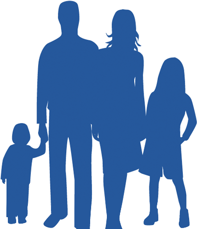 Parents Png Hd - Family Silhouette (464x483)