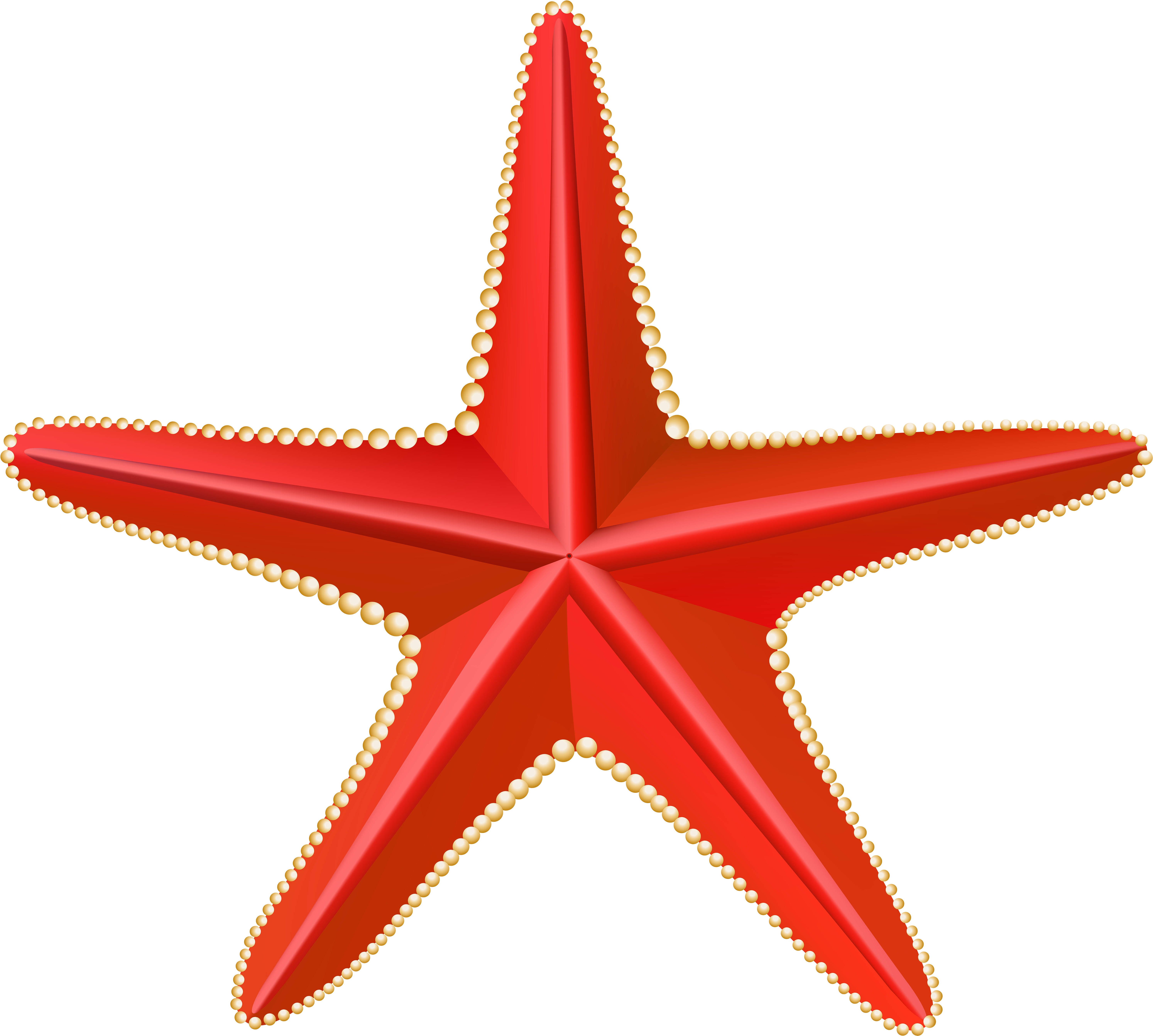 Red Starfish Transparent Clip Art Png Image - Starfish (6000x5414)