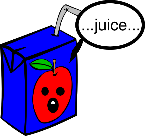 Juice Clip Art At Clker - Apple Juice Box (600x563)
