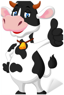 Cow Holding A Sign (400x400)