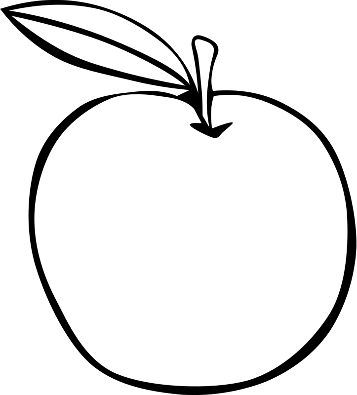 Medium Image - Fruit Black And White Clipart (723x800)