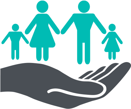 Illustration Of Supporting People - Symbol For Family (560x375)