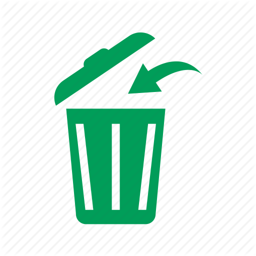 Trash Can Icons Set Clip Art Vector - Green Trash Can Logo (512x512)