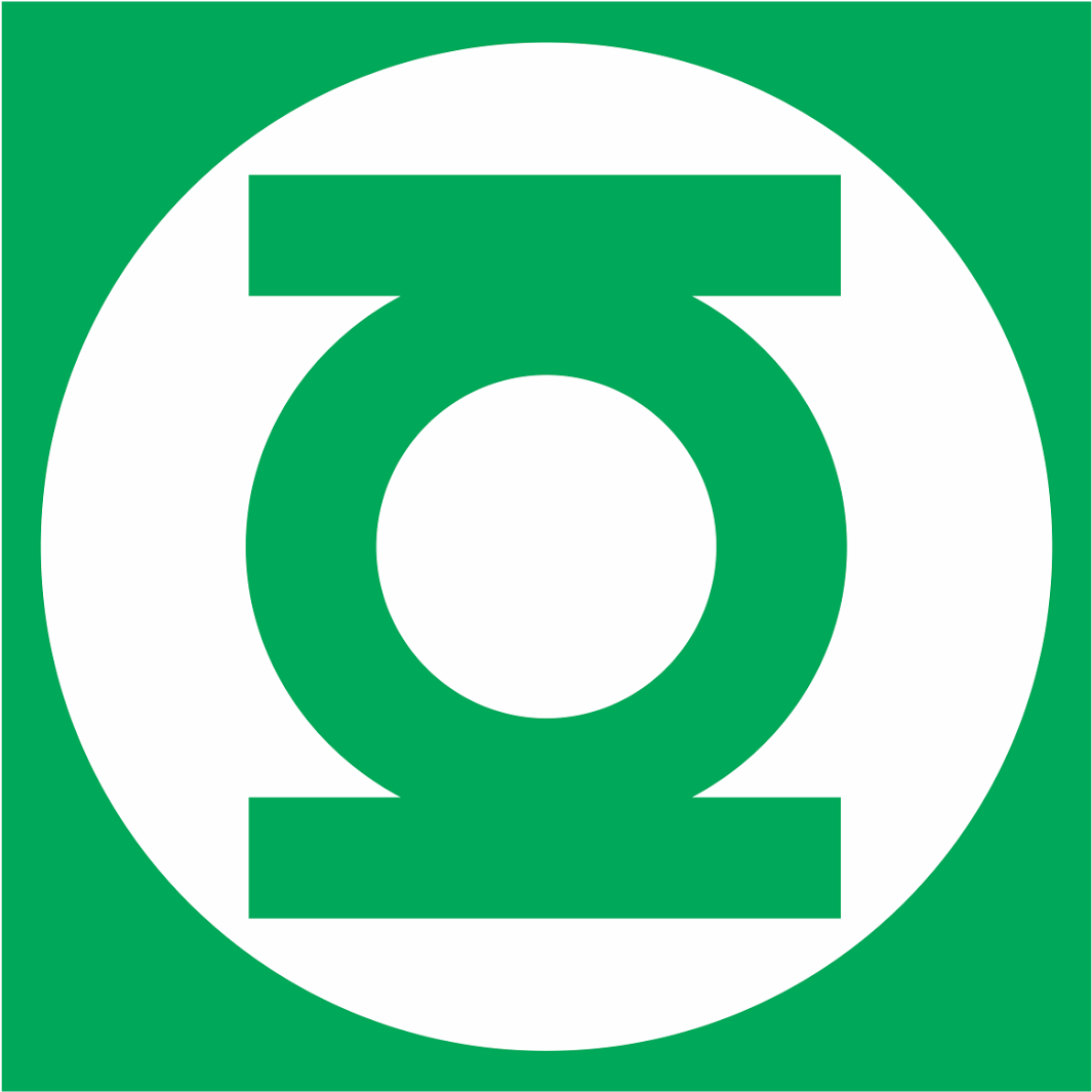 Minimalist Green Lantern Clip Art Medium Size - Green Lantern Logo Vector (1600x1136)