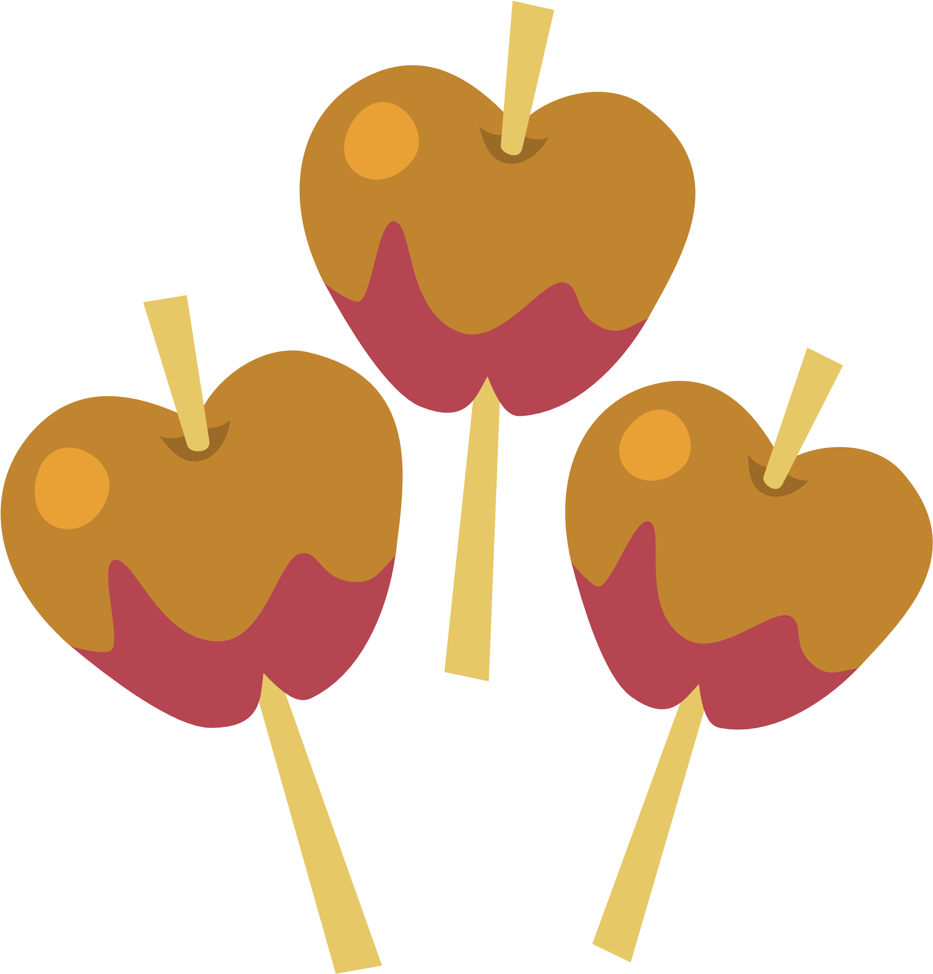 Clipart Of Caramel Apple Lolli - My Little Pony Cutie Mark Apple (2000x2050)