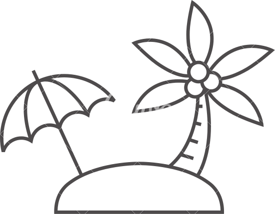 Island Clipart Outline - Outline Of An Island (550x429)