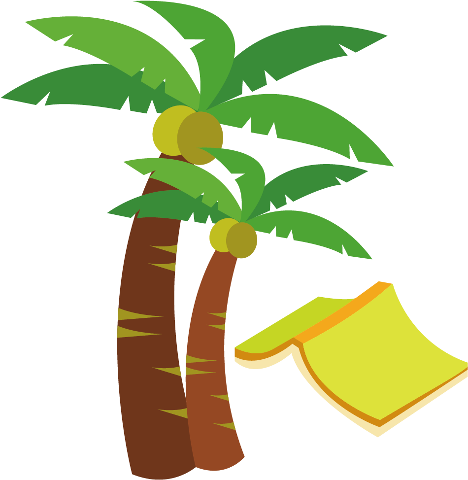 Coconut Tree Vector Material And Books 1240*1170 Transprent - Coconut Tree Art Png (1240x1170)