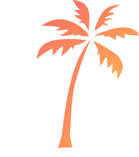 Palm Tree Dark 2 Clip Art - Great Beach T-shirt For Manhattan Beach (528x595)