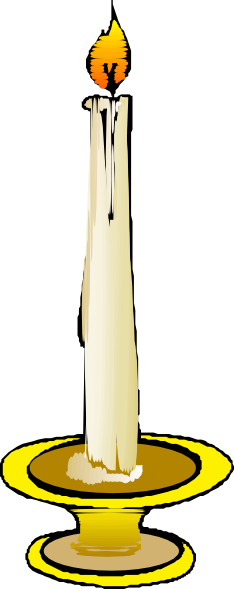 Free Vector Candle On Holder Clip Art - Free Vector Candle On Holder Clip Art (234x589)