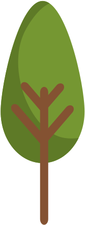 Green Tree Tall - Tree Flat Design Png (550x550)