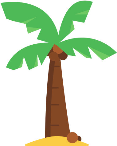 Palm Tree With Coconuts Cartoon - Folha Coqueiro Desenho Png (550x550)