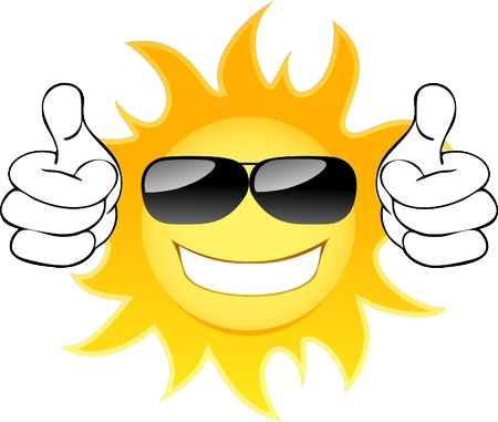 Sun With Sunglasses Clip Art (450x381)