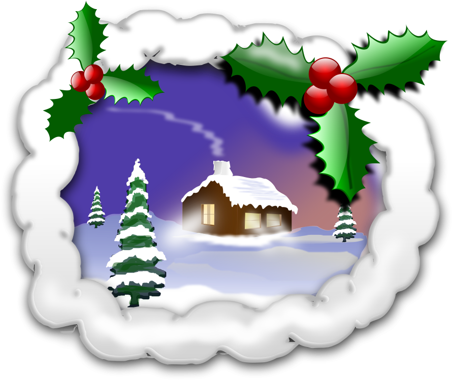 Some Christmas Clip Art Large 900pixel Clipart, Some - Brother And Sister-in-law / Merry Christmas - Winter (900x752)