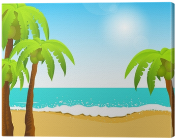 Cuadro En Lienzo Perfecto Tropical Playa De Arena Blanca - Sand (400x400)