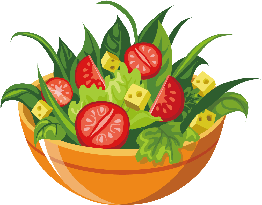 Fruit Salad Vegetable Clip Art - Vegetable Salad Vector (1240x1093)