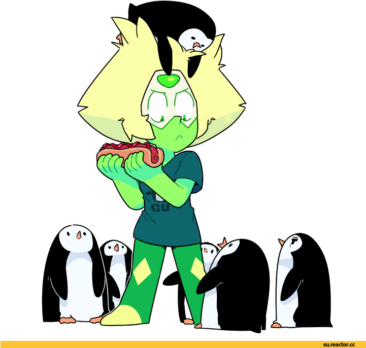 Steven Персонажи,su Art - Peridot Penguin (720x734)