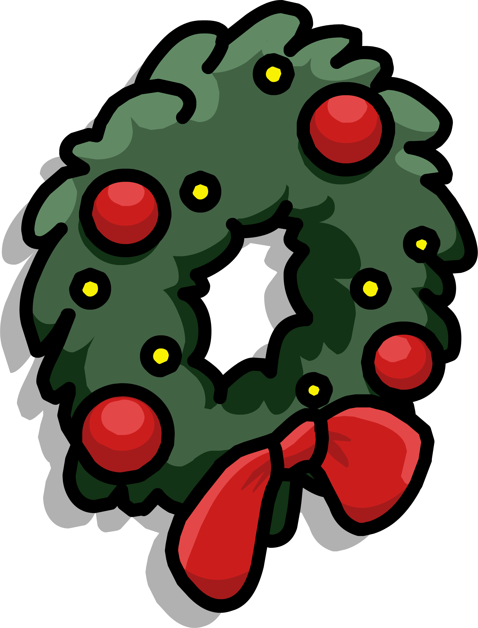Unlit Artificial Christmas Wreath With - Food (1822x2393)