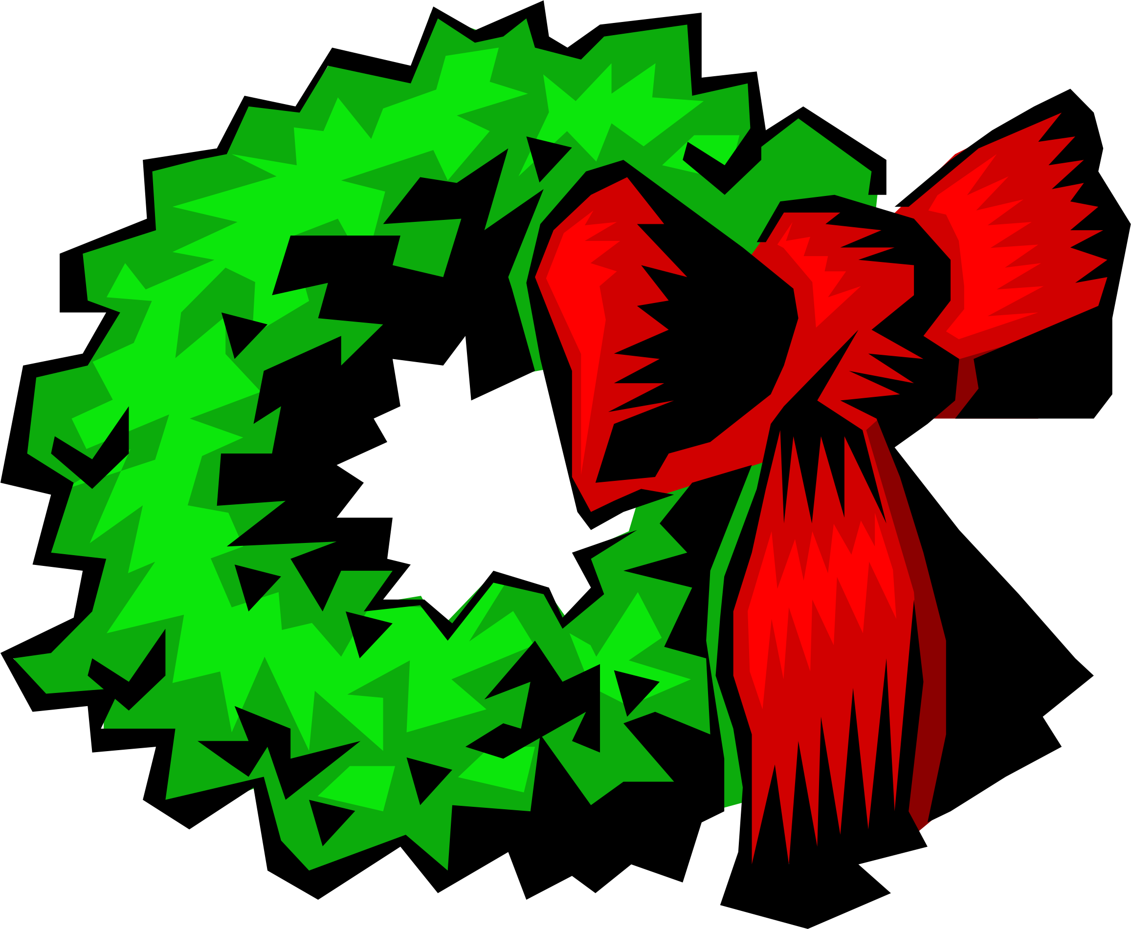 Plain Pine Needle Wreath - Pine (2313x1901)