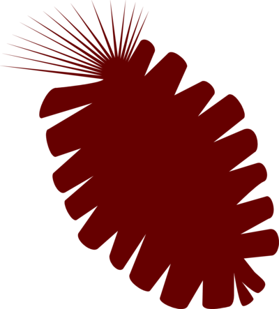 Free Pine Cone Clip Art - Pine Cone Silhouette Clipart Png (400x443)