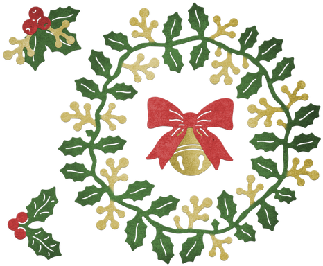 Cheery Lynn Designs Christmas Wreath 6 Piece Die Set - Emblem (500x500)