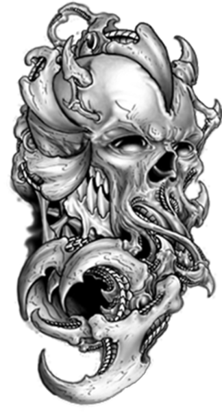 Design Tattoo Biomechanical Skull (324x600)
