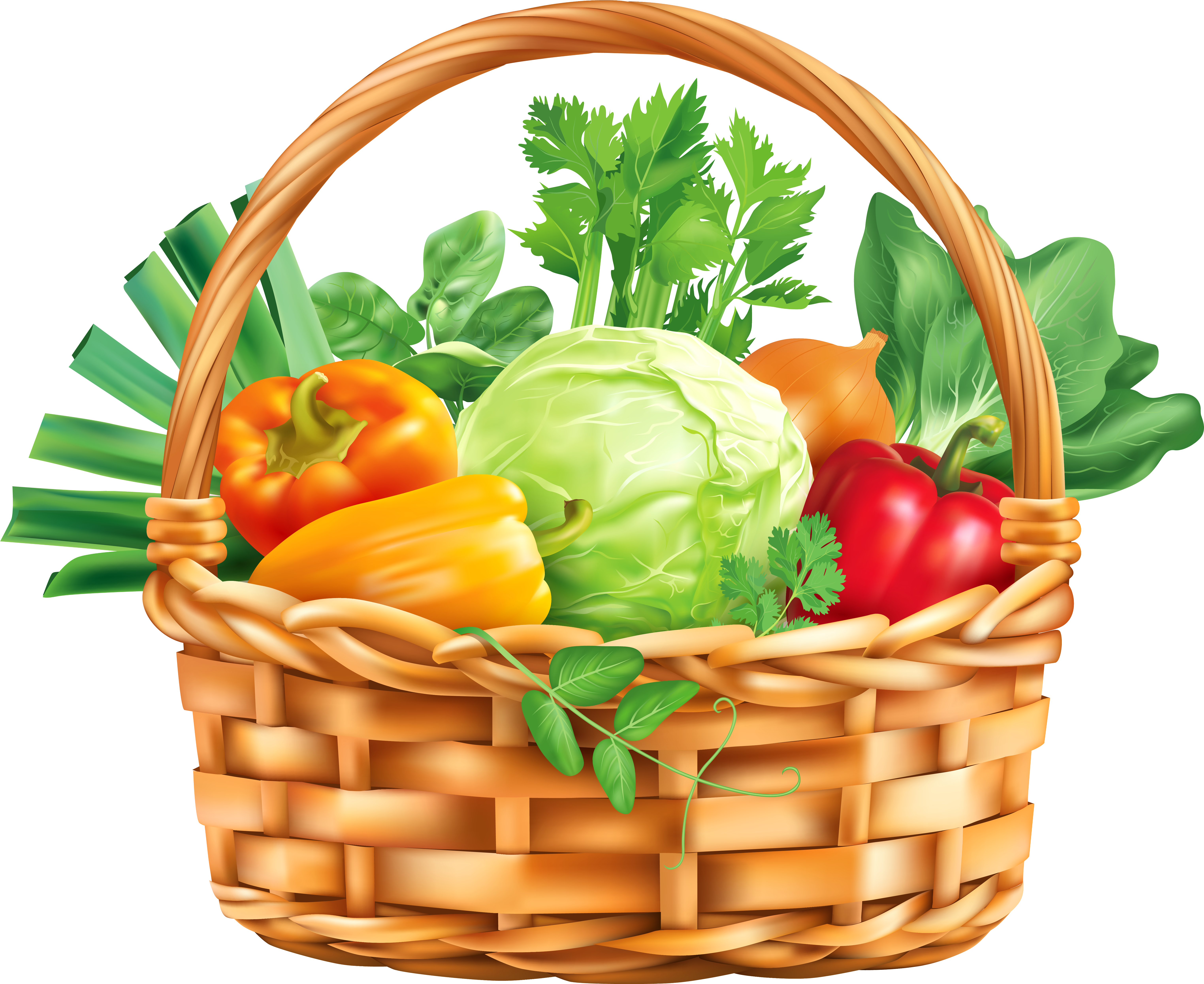 Vegitable Basket Png Clipart Image - Vegetable Basket Clip Art.