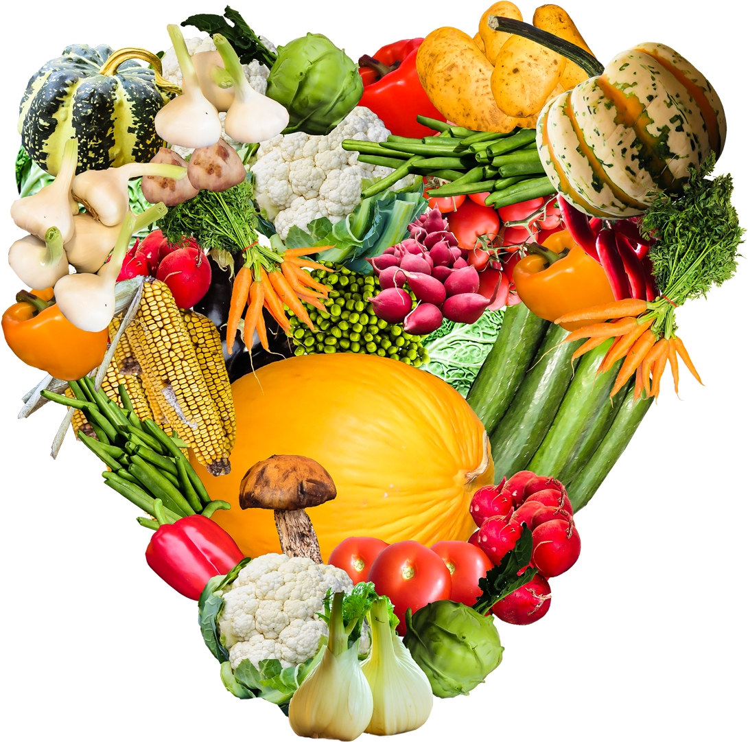 Heart Vegetables Png Transparent Image - Vegetables Png (1150x1152)
