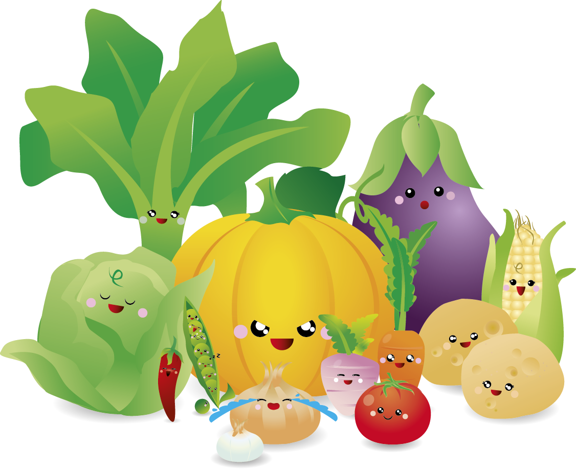 Veggie Burger Vegetable Cartoon Drawing - Cartoon Vegetables Free Vector Download (1126x917)