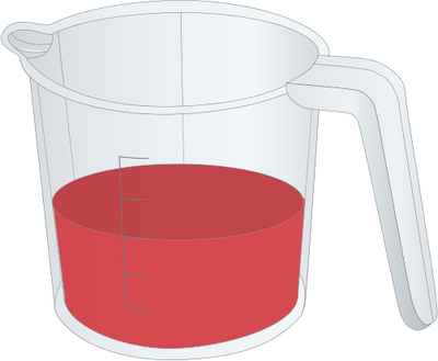 Cup Clipart Science - Measuring Cup Half Full (400x329)