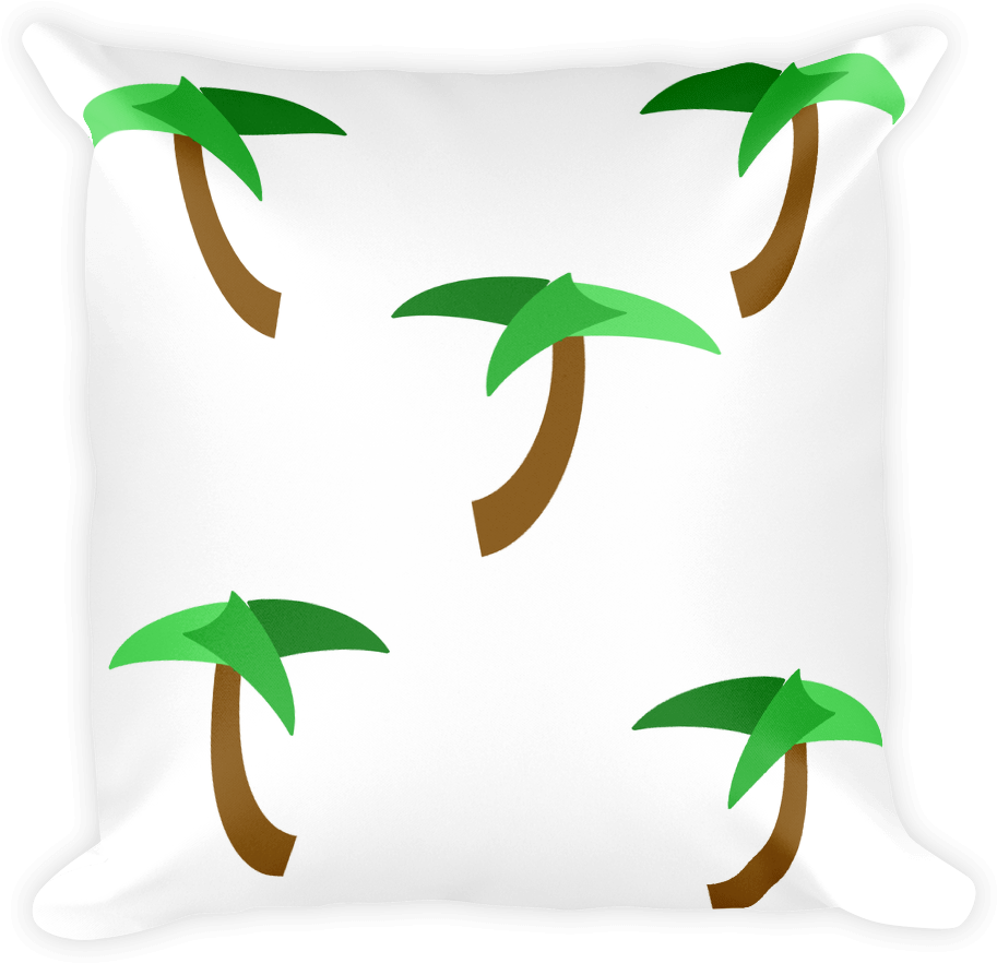 Palm Tree Print Throw Pillow - Palm Tree For Print (1000x1000)