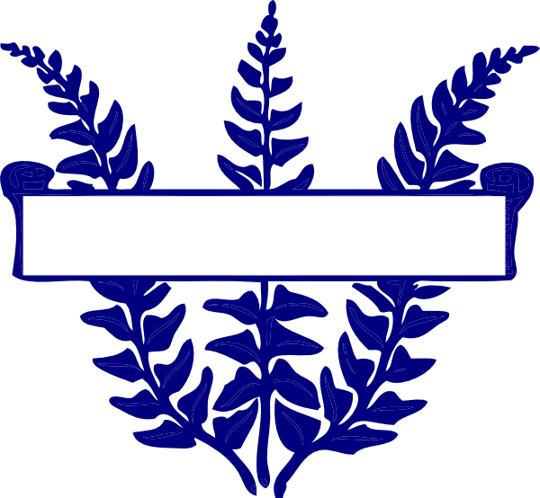 Blue Fern Scroll Clip Art At Clker - Motto Clip Art (600x554)
