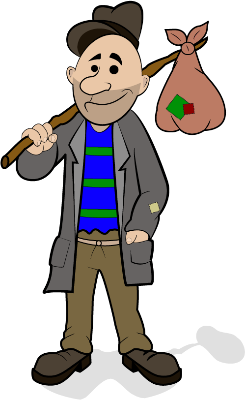 Hobo5 By Dorisofsign - Cartoon Image Of A Hobo (850x850)