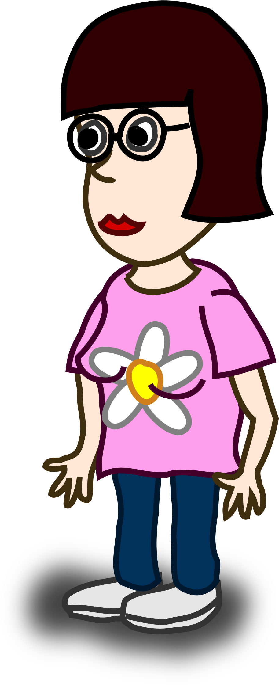 Geek Clipart Cartoon Person - Poeple Vector Http Publicdomainvectors Org (2400x2400)