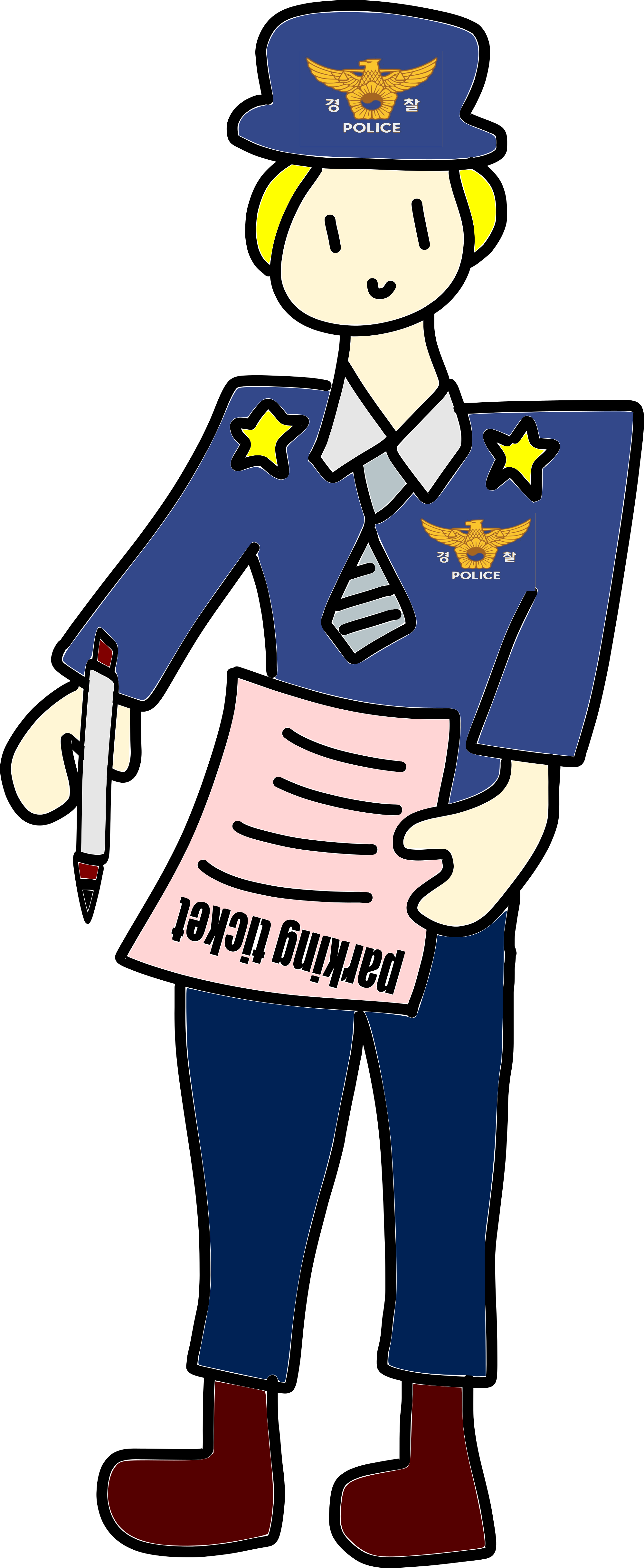 Police Clipart Transparent - Ceza Yazan Polis Çizim (2000x4872)