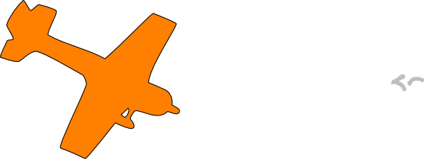Orange Clipart Airplane - Orange Airplane Clip Art (600x226)