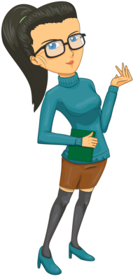 Secretary Mascot - Office Girl Clipart Png (344x459)