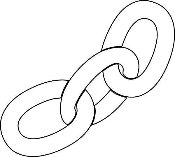 Chain Clip Art At Clker Com Vector Clip Art Online - Colouring Page Of Chain (600x541)