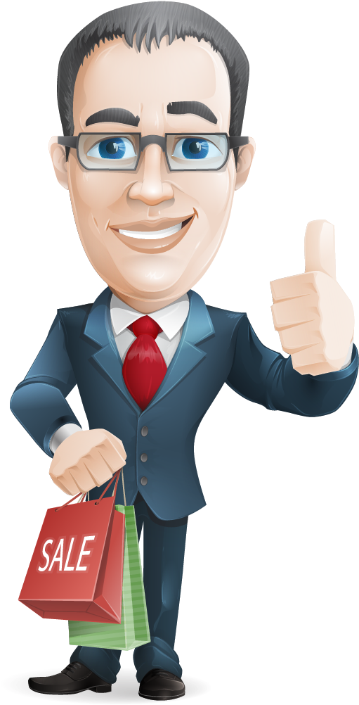 Marketplace And E-commerce - Middle Aged Man Cartoon (1024x1280)