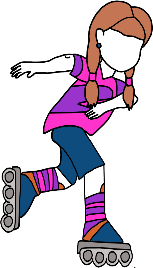 Roller Skating Girl Birthday T Shirt For Kids Personalized - Cartoon (1000x1000)