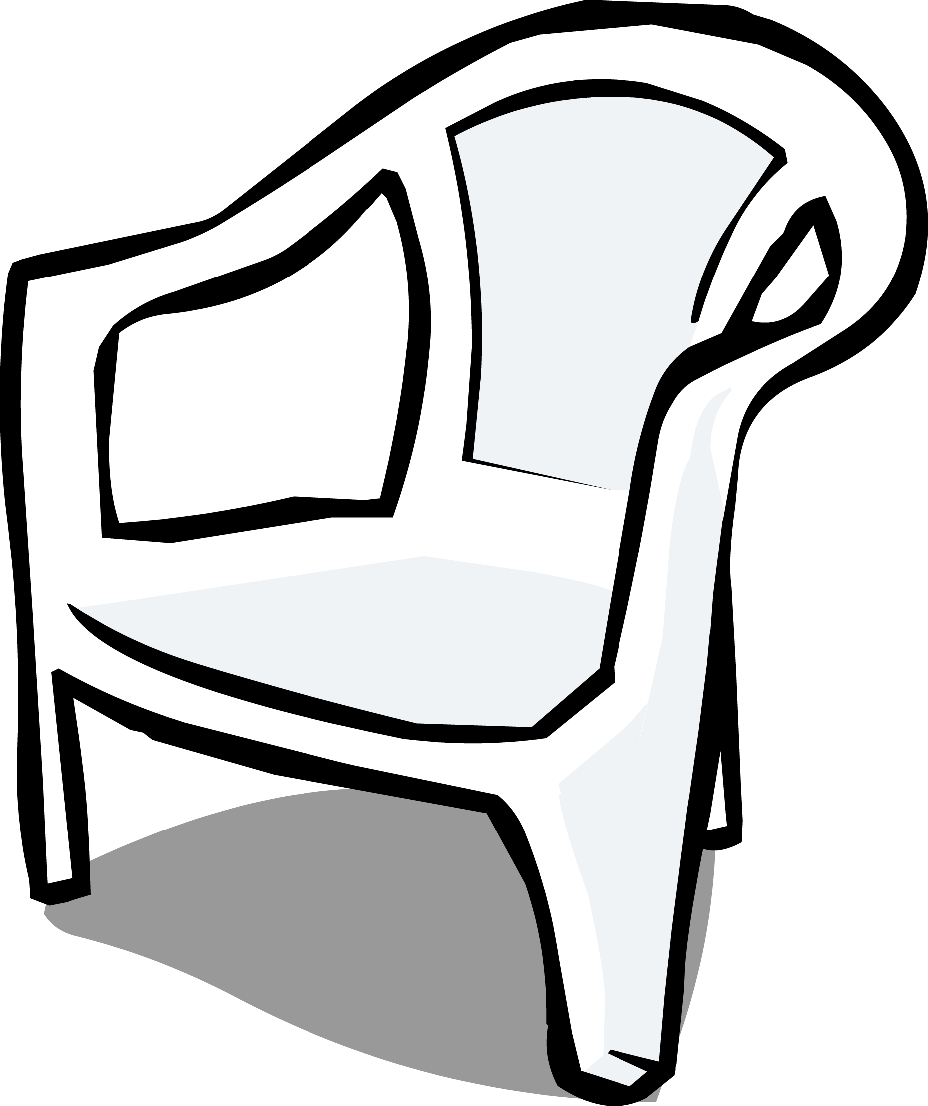 White Plastic Chair Sprite 002 - Plastic (1859x2216)