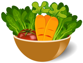 Vegetable Bowl - Vegetable And Food Clipart (353x500)