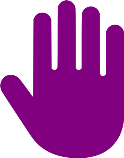 Purple Hand Cursor Icon - Red Hand Icon (512x512)