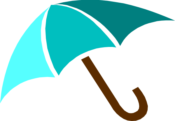 Blue Umbrella Clip Art Vector Clip Art Online Royalty - Umbrella Clip Art Free (600x415)