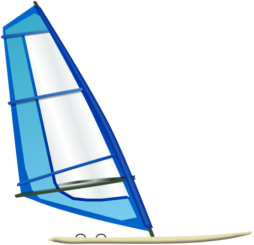 Imagem De Vetor De Barco Windsurf - Clipart Old Man Windsurfing (500x482)