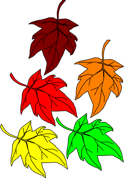 Fall Leaves Clip Art (414x595)
