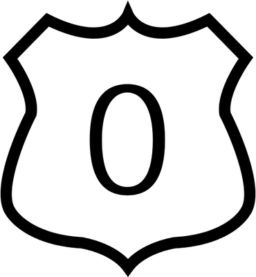 Highway Symbols Clipart - Route Sign Vector (370x400)