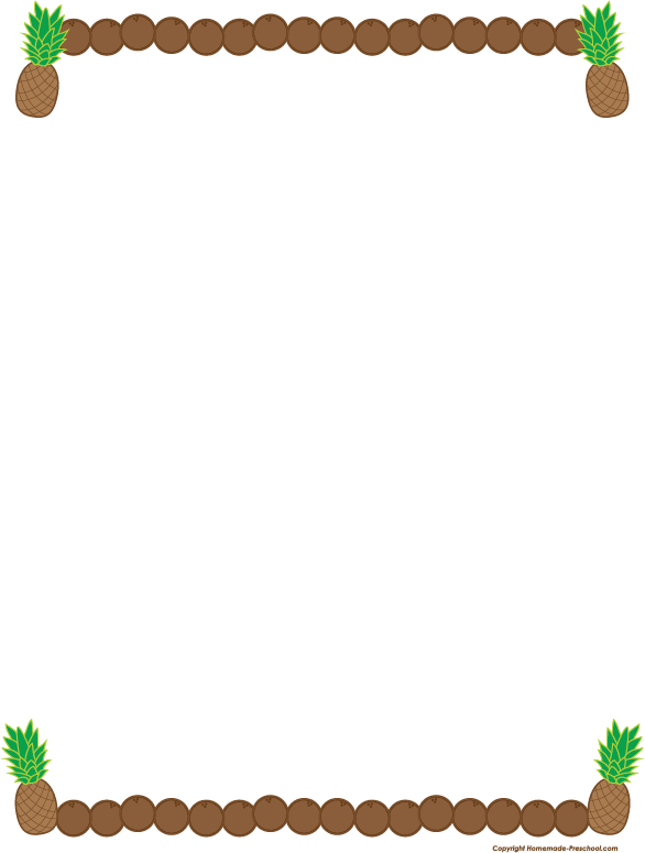 Coconut Clipart Border - Coconut Clipart Border (586x775)