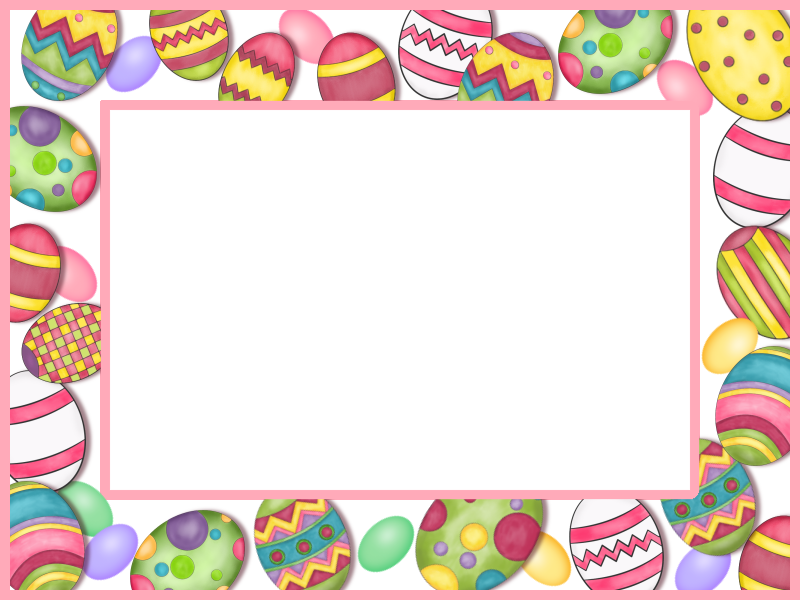 Egg Clipart Frame - Word Search Puzzles:easter And Springtime (800x600)