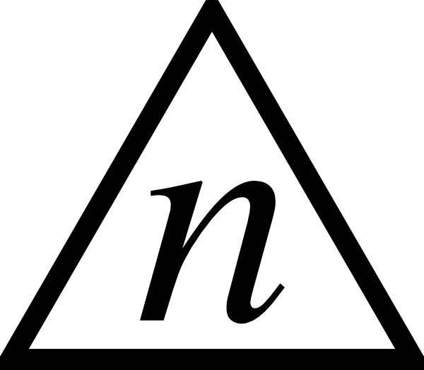 Free Vector Triangle N Clip Art - Triangle N (600x524)